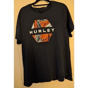 Hurley Men's SZ L Black Short Sleeve Graphic T-Shirt Large